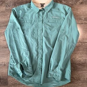 Eddie Bauer Aqua Button Down Shirt